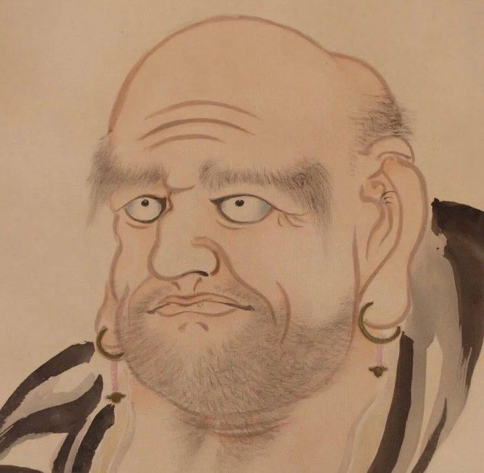 Hängende scroll van Bodhidharma door Muso Kokushi, Gedicht, Antiek en Kunst, Antiek | Overige Antiek