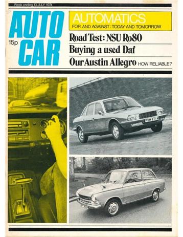 1974 AUTOCAR MAGAZINE 4055 ENGELS