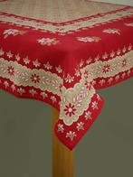 Tafelkleed Flower 140 x 140 cm - NIEUW retro vintage rood, Ophalen of Verzenden, Nieuw, Vierkant, Binnen