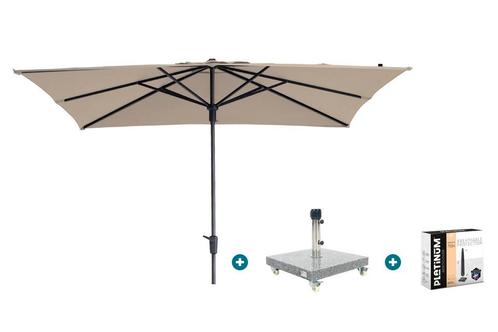 Madison Syros Luxe stokparasol 280x280 cm. - Ecru + Sevilla, Tuin en Terras, Parasols, Parasolvoet, Nieuw, Verzenden