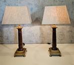Tafellamp - Kolomtafellampen - Gegoten messing - Twee Kolom