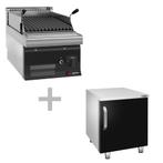 GGM Gastro | Gas lavasteengrill - 7kW - Staand model - 700mm, Verzenden