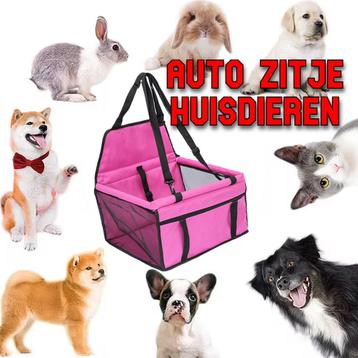 Veilig Roze Autozitje voor Hond, Kat of Konijn - 40x32 cm