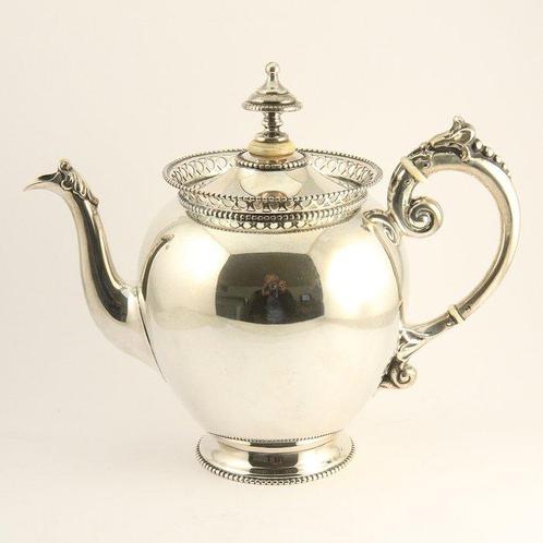 Decoratieve Antieke (1891) bij elkaar horende trekpot en, Antiek en Kunst, Antiek | Goud en Zilver