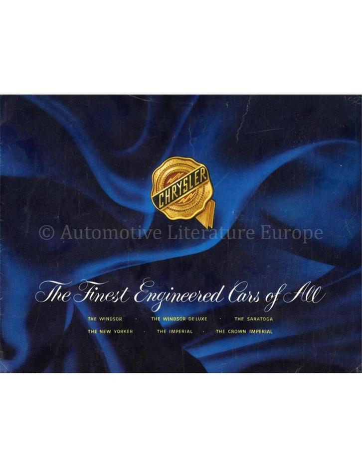 1953 CHRYSLER PROGRAMMA BROCHURE ENGELS (USA), Boeken, Auto's | Folders en Tijdschriften