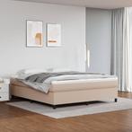 vidaXL Boxspring bed kunstleer cappuccinokleurig 160x200 cm, Huis en Inrichting, Slaapkamer | Bedden, Overige materialen, Bruin