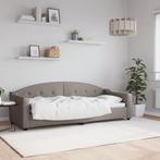 vidaXL Slaapbank 80x200 cm stof taupe, Eenpersoons, Verzenden, Nieuw, 80 cm
