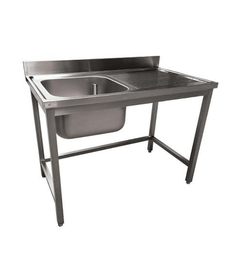RVS Spoeltafel ECO | Spoelbak links | Afdruip rechts, Zakelijke goederen, Horeca | Keukenapparatuur, Nieuw in verpakking, Verzenden