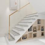 Overzettreden stootborden set van 4 PVC 120x32x4,6 cm eikenk, Huis en Inrichting, Verzenden, Nieuw