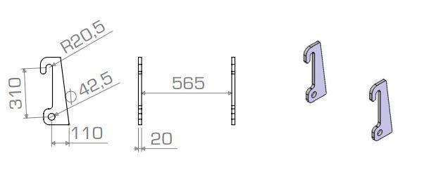 Aanlasdelen Giant / Fuchs recht 20mm (Werktuigen), Zakelijke goederen, Agrarisch | Werktuigen, Ophalen of Verzenden