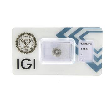 1,61 ct. Briljant geslepen diamant K / I2 + IGI Certifica... beschikbaar voor biedingen