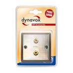 Dynavox Luispreker wandplaat - 1-voudig - Verguld - 86x86mm, Verzenden, Nieuw