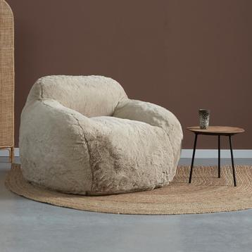 *WOONWINKEL* Zachte Vacht Fauteuil Beige beschikbaar voor biedingen