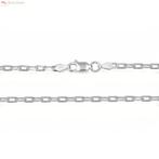 Zilveren vierkante kabel ketting 80 cm 3,9mm, Sieraden, Tassen en Uiterlijk, Kettingen, Nieuw, Zilver, Verzenden