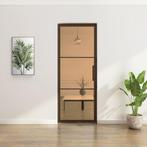 Stalen Taatsdeur - Brons - 3 Vlaks - Brons rook glas, 80 tot 100 cm, Overige typen, Nieuw, Metaal