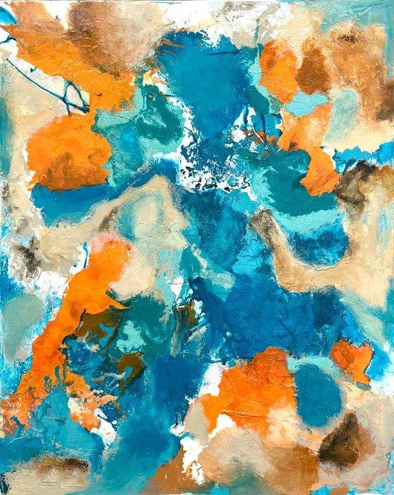 Jiel - Azure Earth - Série : Les Métamorphoses, Antiek en Kunst, Kunst | Schilderijen | Modern