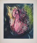 Marc Chagall (1887-1985) - Les amoureux au coq, Antiek en Kunst, Kunst | Schilderijen | Modern