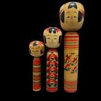 Set van 3 traditionele Togatta Kokeshi - Takeshi Onuma (42