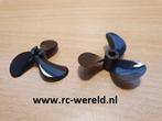 rc boot set 3 blad schroef 4 mm gat pos/neg 32 mm., Ophalen of Verzenden, Nieuw