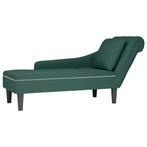 vidaXL Chaise longue met kussen&rechterarmleuning fluweel, Verzenden, Nieuw