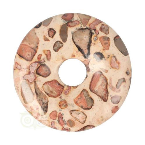 Kalkooliet - Leopardiet (oncoliet) Donut Nr 9 - Ø 4 cm, Sieraden, Tassen en Uiterlijk, Edelstenen, Nieuw, Verzenden