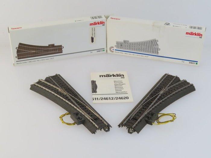 Märklin H0 - 24611/24612 - Modeltreinsporen (2) - 2-delig, Hobby en Vrije tijd, Modeltreinen | H0