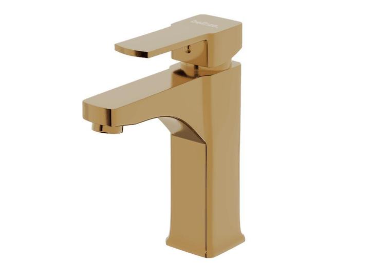 Wastafelkraan CUBIC | GOUD | inclusief aansluitslangen, Doe-het-zelf en Verbouw, Sanitair, Nieuw, Rvs, Kraan, Ophalen of Verzenden