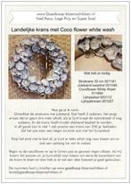 DIY Werkbeschrijving Krans coco flower, Ophalen of Verzenden, Nieuw