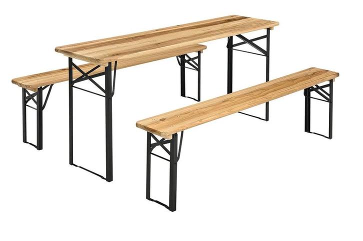 MaxxGarden Biertafel - picknickset tafel met banken - 167..., Tuin en Terras, Tuintafels, Nieuw, Verzenden