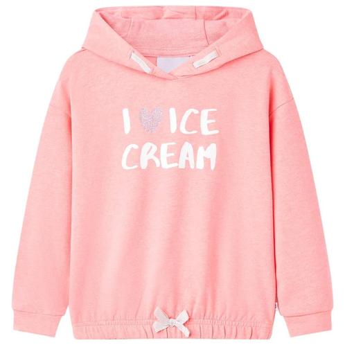 vidaXL Kindertrui met capuchon 104 felroze, Kinderen en Baby's, Kinderkleding | Overige, Nieuw, Verzenden