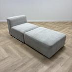 Tweedehands complete set HAY 1x Sofa met hocker, Licht grijs, Huis en Inrichting, Ophalen of Verzenden, Gebruikt, Stof