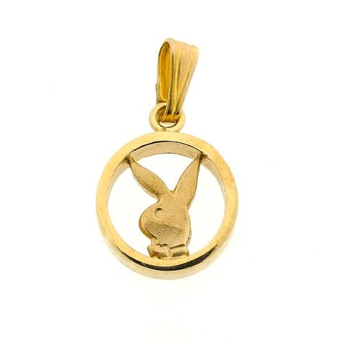 9 Krt. Playboy bunny hanger | Minimalistisch, Sieraden, Tassen en Uiterlijk, Antieke sieraden, Goud, Ophalen of Verzenden