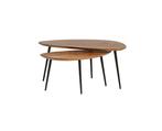 Salontafel set Flare - Bruin | Mangohout, Ophalen of Verzenden, Nieuw
