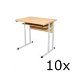 Schooltafel | Verstelbaar | Grijs | Voor Kinderen 1.30-1.90m, Verzenden, Nieuw in verpakking
