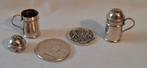 Miniatuur figuur - Lot Zilveren Items. (4) - Zilver