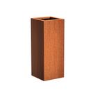Cortenstaal plantenbak 40x40x100cm - Met bodem, Tuin en Terras, Bloembakken en Plantenbakken, Minder dan 60 cm, Vierkant, Nieuw
