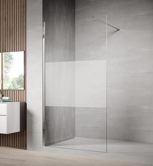 Douchewand Florida 120 x 200 cm Chroom – Inloopdouche 8 mm, Doe-het-zelf en Verbouw, Sanitair, Nieuw, Douche, Verzenden