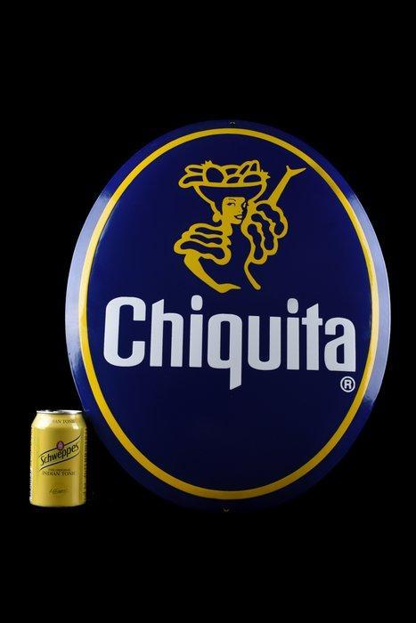 Chiquita - Emaille bord - XL Chiquita bananen; 50 cm emaille, Antiek en Kunst, Antiek | Wandborden en Tegels