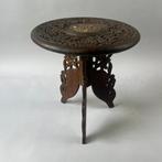 Bijzettafel - Vintage Circular Side Table, Anglo-Indian,