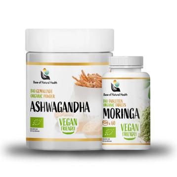 Biologisch Gemalen Ashwagandha 250 g + Biologische Moringa