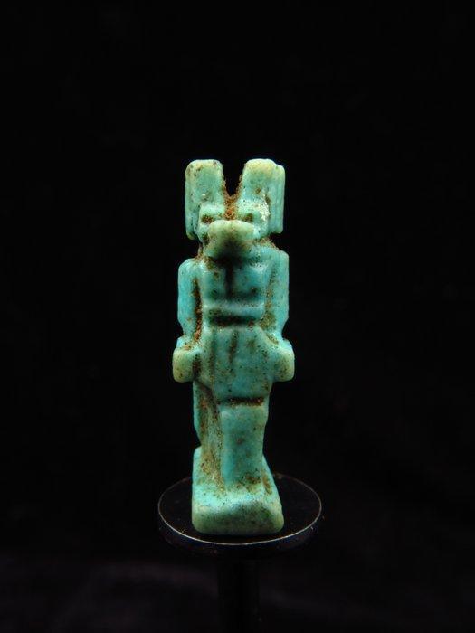 Oud-Egyptisch Faience amulet van de jakhalsgod Anubis - 2.3, Antiek en Kunst, Antiek | Overige Antiek
