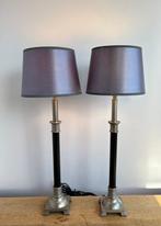 Tafellamp (2) - XL zilver/zwart kleurig tafelampen - Metaal