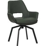 Leren draaibare eetkamerstoel Zippy - Toledo Verde, 60 tot 90 cm, Nieuw, Leer, Ophalen of Verzenden