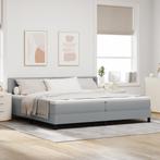 vidaXL Boxspringbed met Matras, Lichtgrijs, 200x200 cm, Stof, Huis en Inrichting, Slaapkamer | Bedden, Verzenden, Overige maten