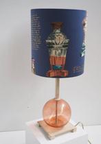 Iron and glass/shadow Fornasetti fabric - Tafellamp - .