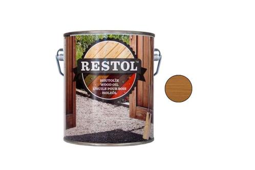 Restol Restol houtolie mat 2,5 liter, bruin naturel, Doe-het-zelf en Verbouw, Verf, Beits en Lak, Nieuw, Verzenden