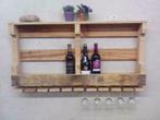 Robuust wijnrek van Pallet hout, Minder dan 50 cm, Nieuw, Hout, 5 tot 15 flessen