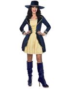 Amscan Captain Pirate Bride Dameskostuum Piraat blauw maat L, Ophalen of Verzenden, Nieuw