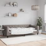 vidaXL Slaapbank 90x200 cm stof taupe, Huis en Inrichting, 90 cm, Eenpersoons, Verzenden, Nieuw