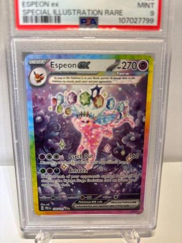Pokémon - 1 Graded card - Espeon 155 First edition, Foil - beschikbaar voor biedingen